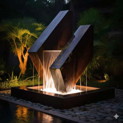 Metal Water Fountain Sculpture for Garden