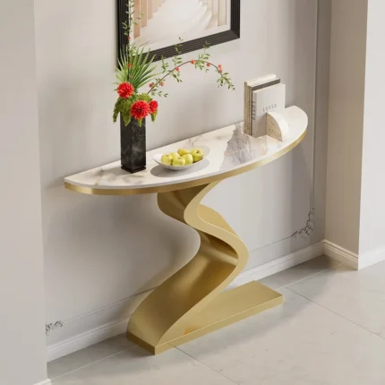 curved console table for living room