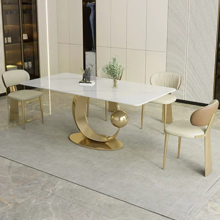 Half Moon Dining Table Set with Chairs for Small Homes in India