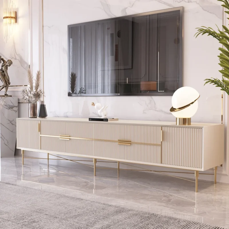 Stylish TV stand with storage for Indian homes
