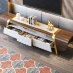 Premium Italian style TV stand for LED TV with marble finish