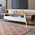 Modern Italian style TV stand with premium marble