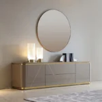 TV unit with drawer and shelves modern design