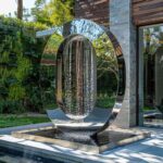 Water Fountain Mirror Circle Design