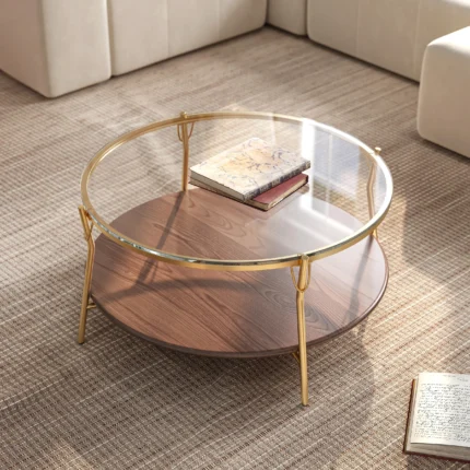 glass top center table for living room