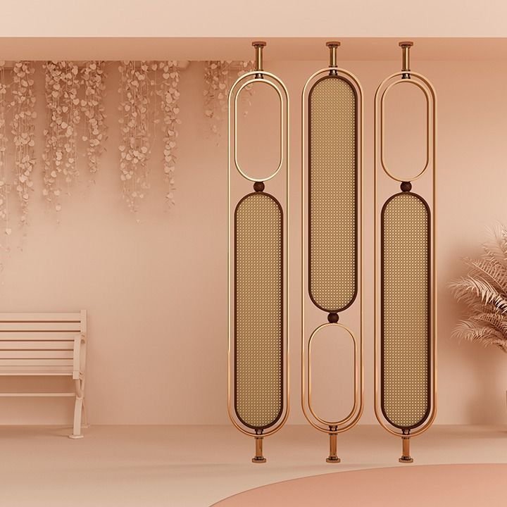 Aura Gold Hanging Room Divider metal panel