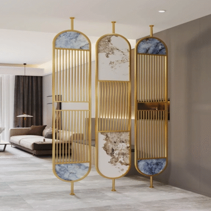 Luxury Gold Marble Arch Room Divider Partition