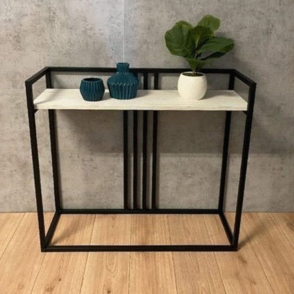 Modern Industrial Metal Frame Console Table