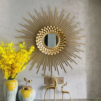 Majestic Gold Sunburst Designer Wall Mirror