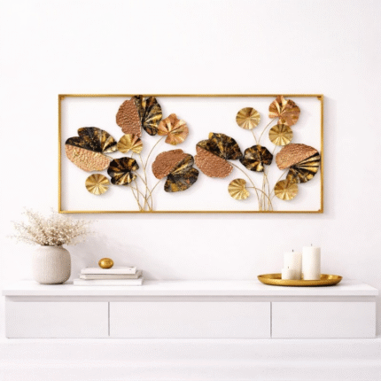 Luxury Metallic Leaf Wall Art Frame