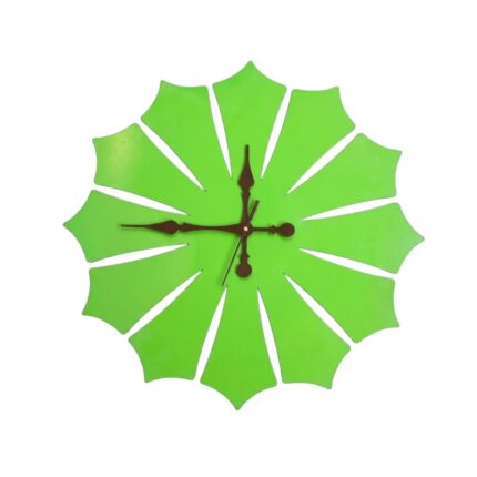 Modern Floral Metal Wall Clock