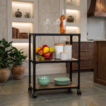 Modern Industrial Kitchen Utility Trolley Cart