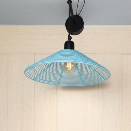 Sky Blue Mesh Iron Wall Lamp