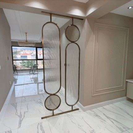 Luxury Arch Fluted Glass Decorative Partition