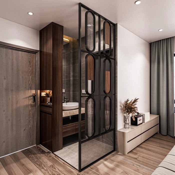 Luxury Geometric Metal Room Divider Partition Screen