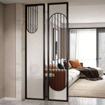 Modern Arch Mirror Metal Partition Panel