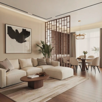 Modern Wooden Finish Decorative Room Divider Partition