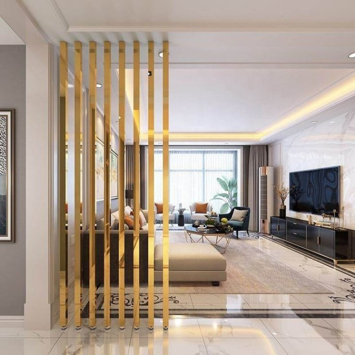 Premium Gold Stainless Steel Room Divider Partition Panel